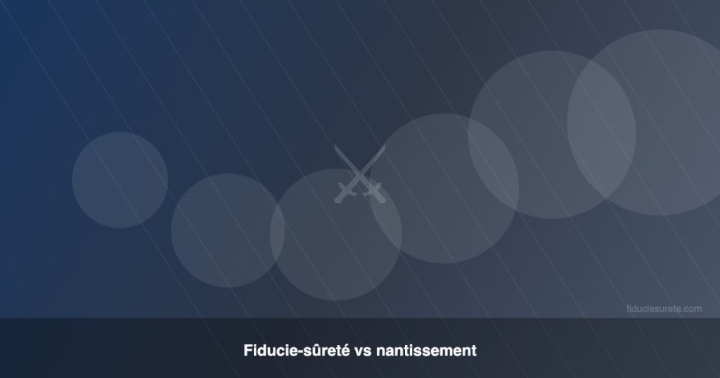 Comparaison fiducie-sûreté et nantissement